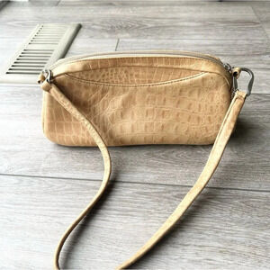 Concepts Canada Croc Embossed Leather Shoulder Bag Made in  Canada